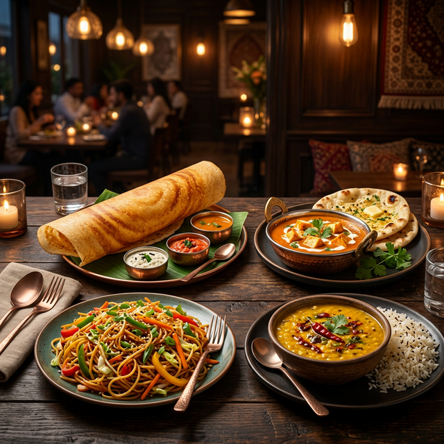 Premium vegetarian food spread at Sarvodaya Pure Veg